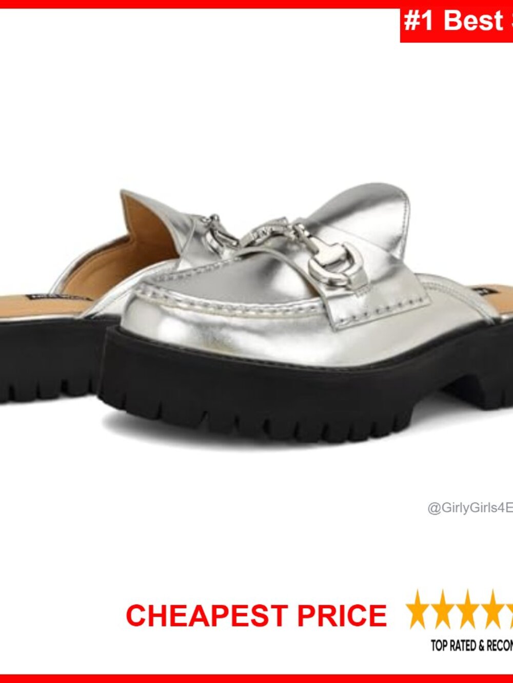 Nine West Duntal Faux Leather Loafer Mule Slip-On